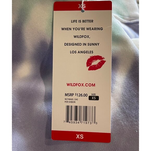 WILDFOX Women’s NWT Peri Shibori Tie-dye Hoodie Size XS - Picture 3 of 10